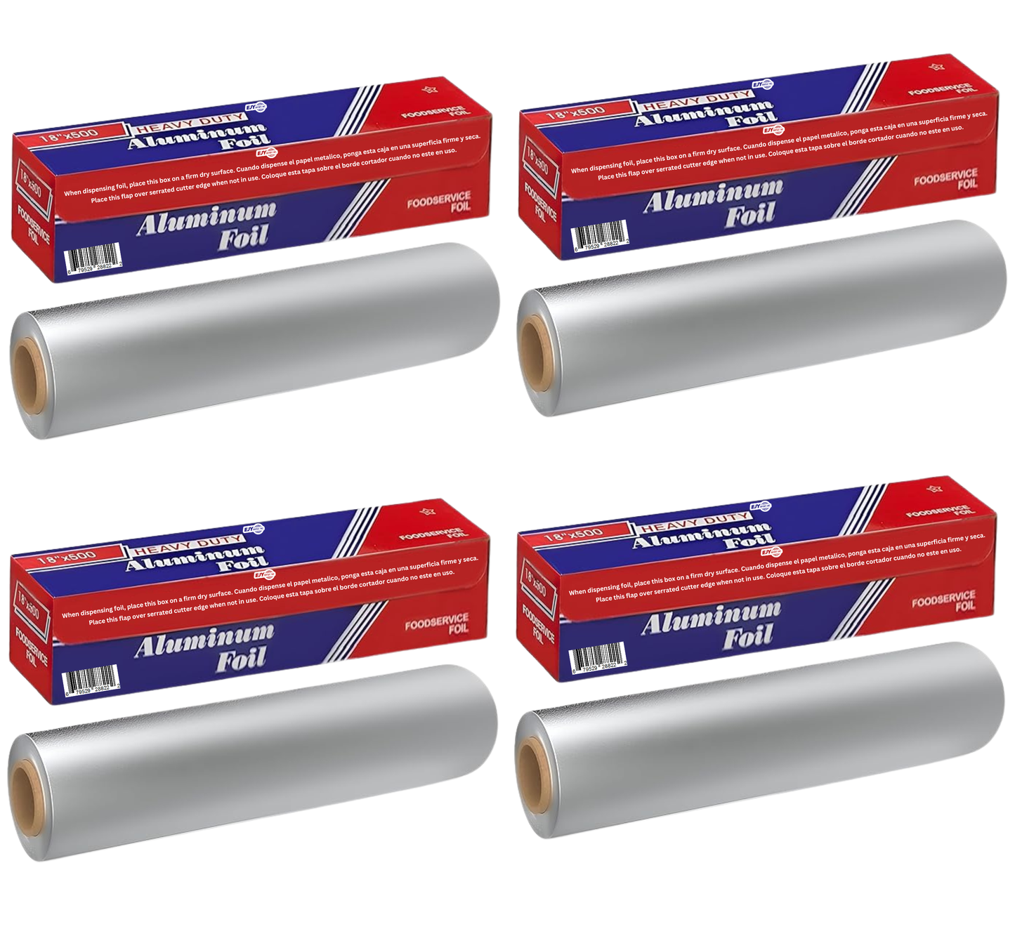 EJY IMPORT 18” x 500' Heavy Duty Aluminum Foil Wrap