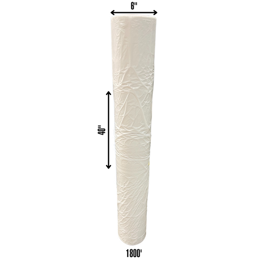EJY IMPORT White Disposable Table Cover - 40"x1800' Roll