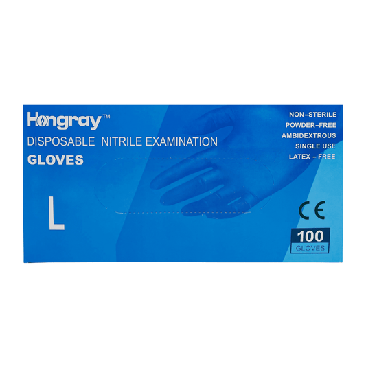 Hongray Disposable Nitrile Examination Gloves (Large)